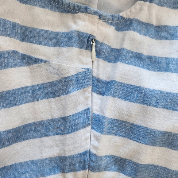 beachlunchlounge Blue and White Striped Casual Dress Size Small - Picture 4 of 13